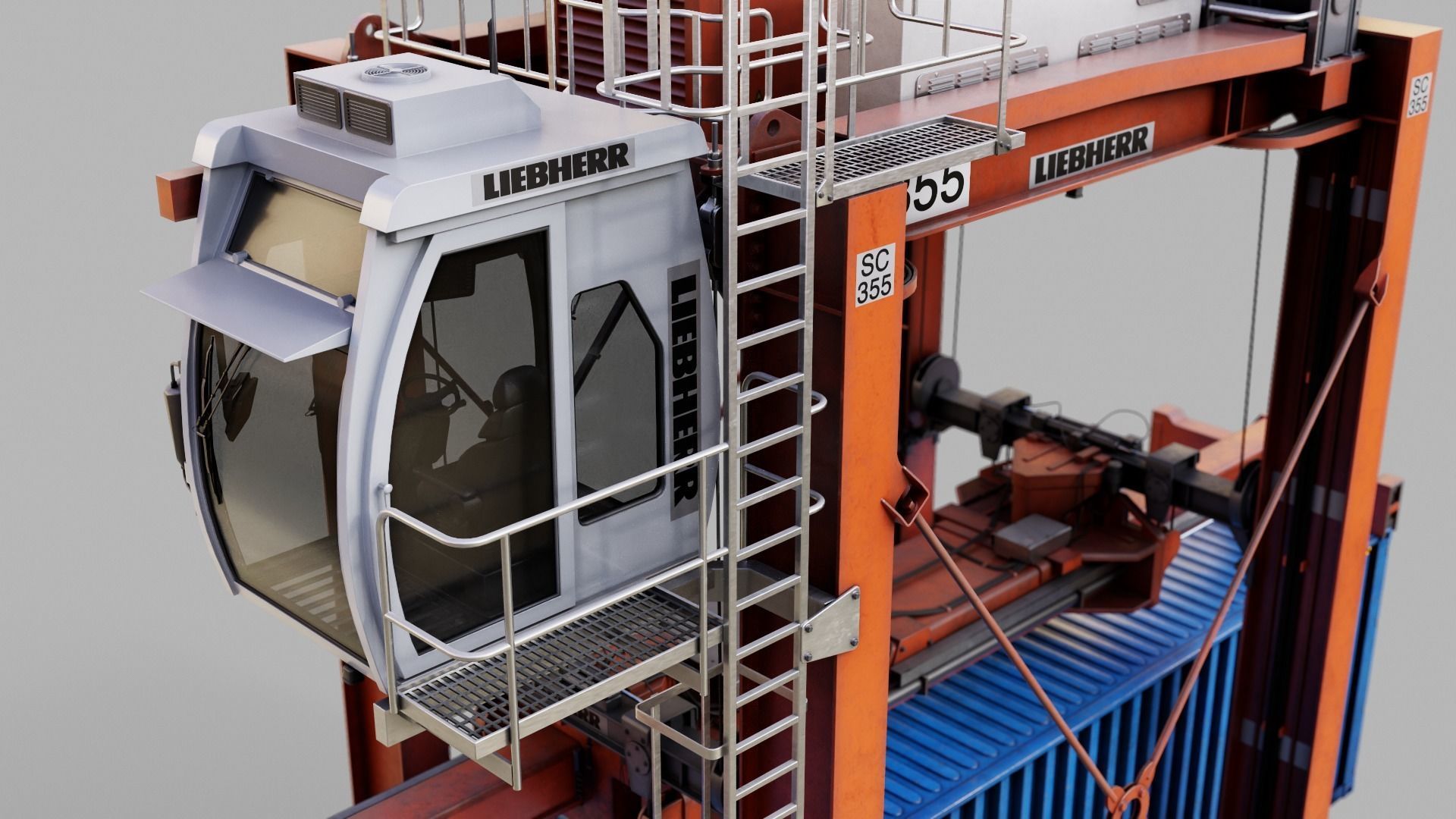 Straddle carrier 3D model_17