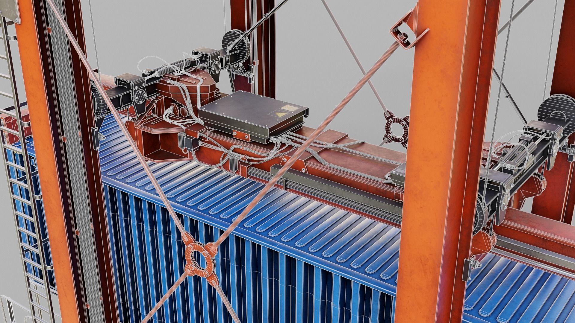 Straddle carrier 3D model_38