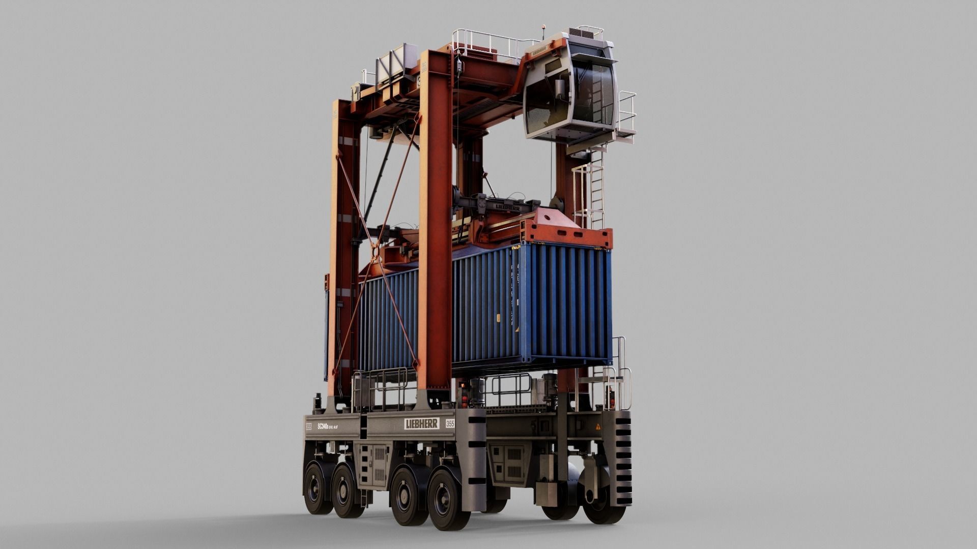 Straddle carrier 3D model_2