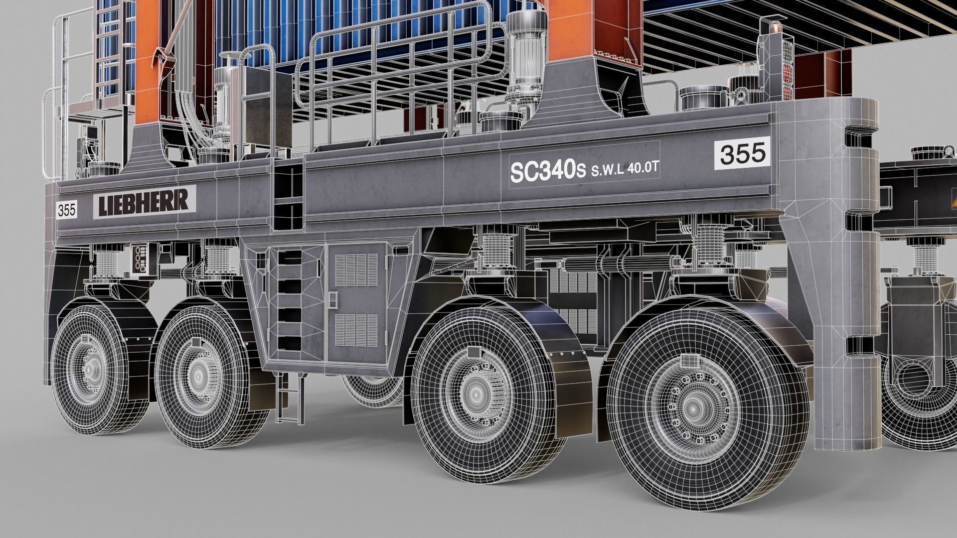 Straddle carrier 3D model_39