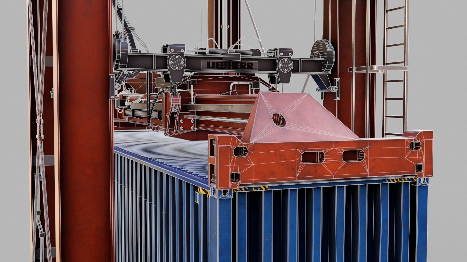 Straddle carrier 3D model_34