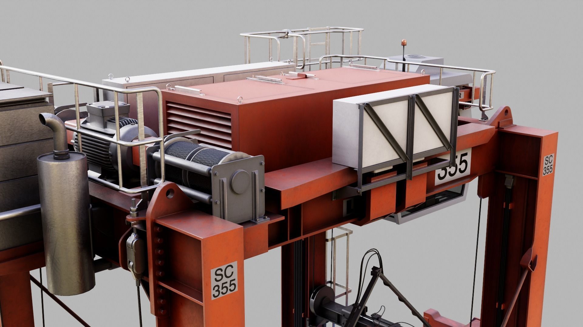 Straddle carrier 3D model_26