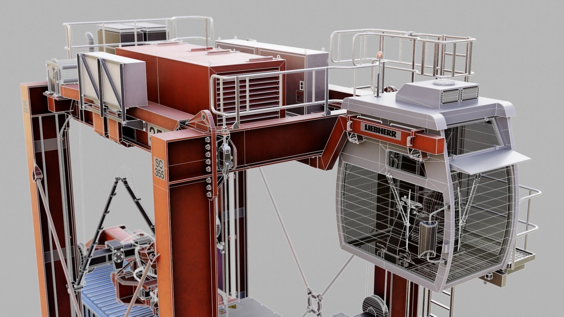 Straddle carrier 3D model_36