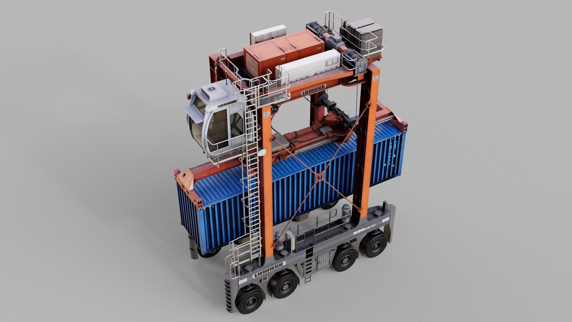 Straddle carrier 3D model_5