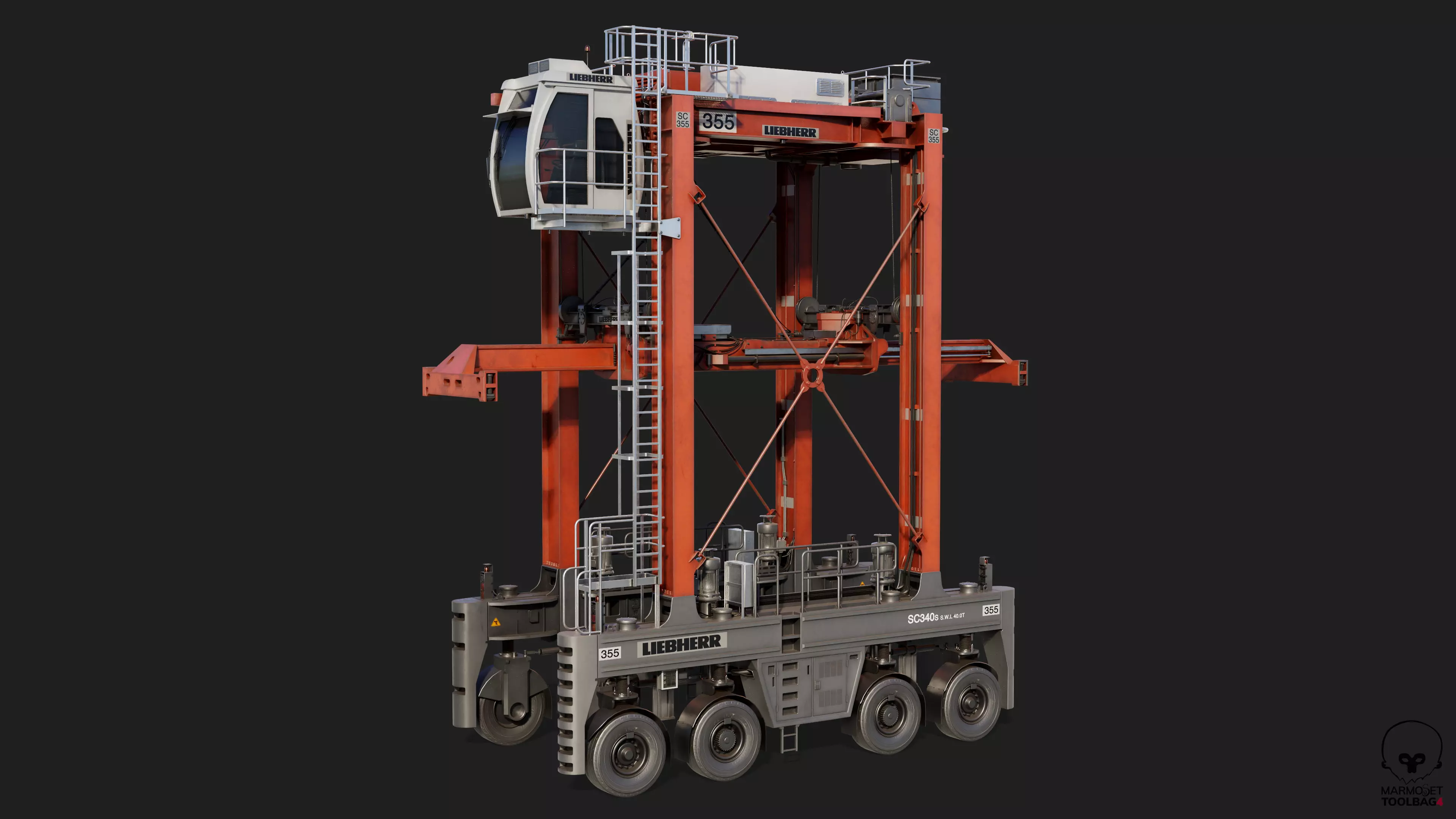 Straddle carrier 3D model_0