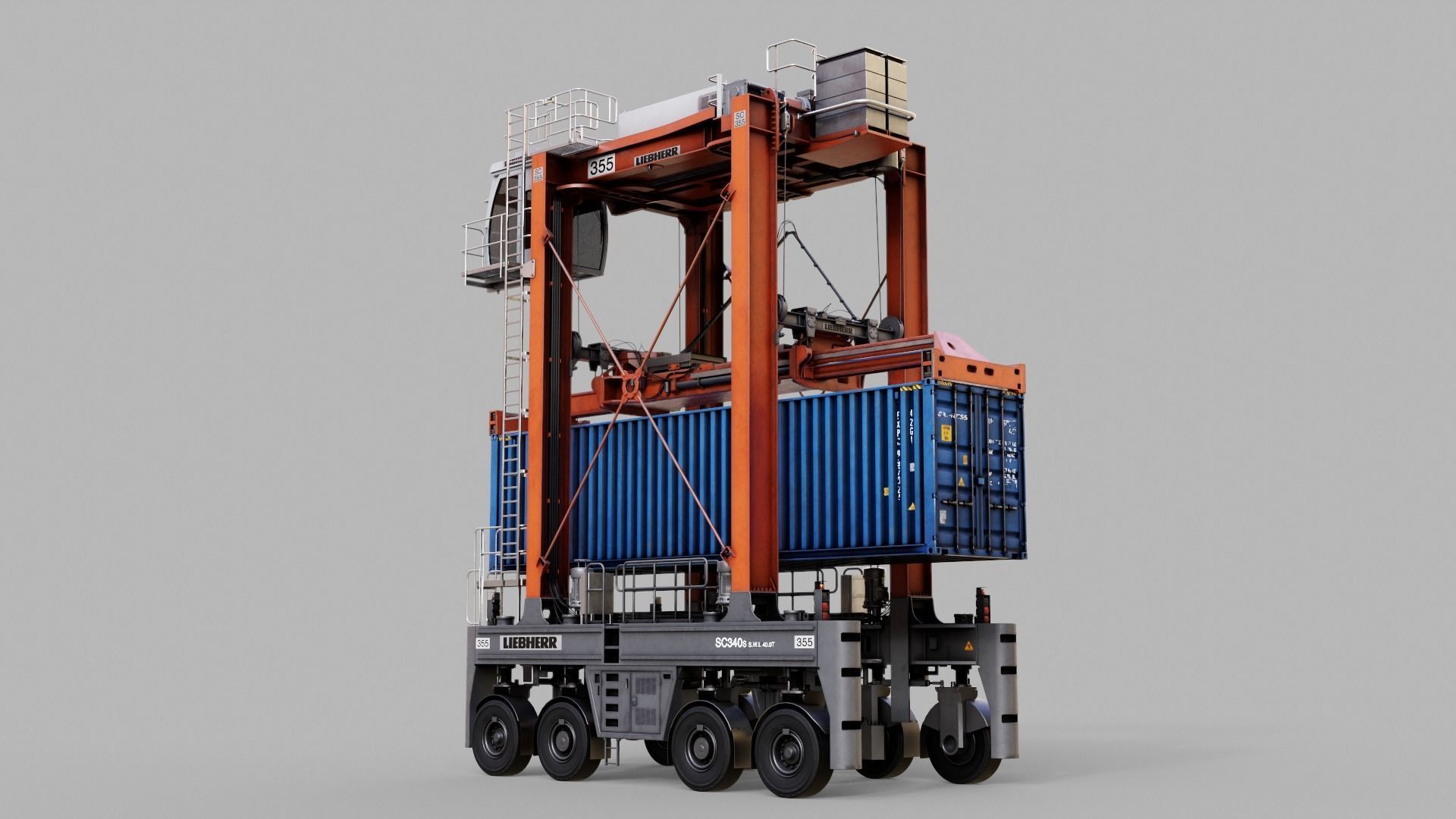 Straddle carrier 3D model_3
