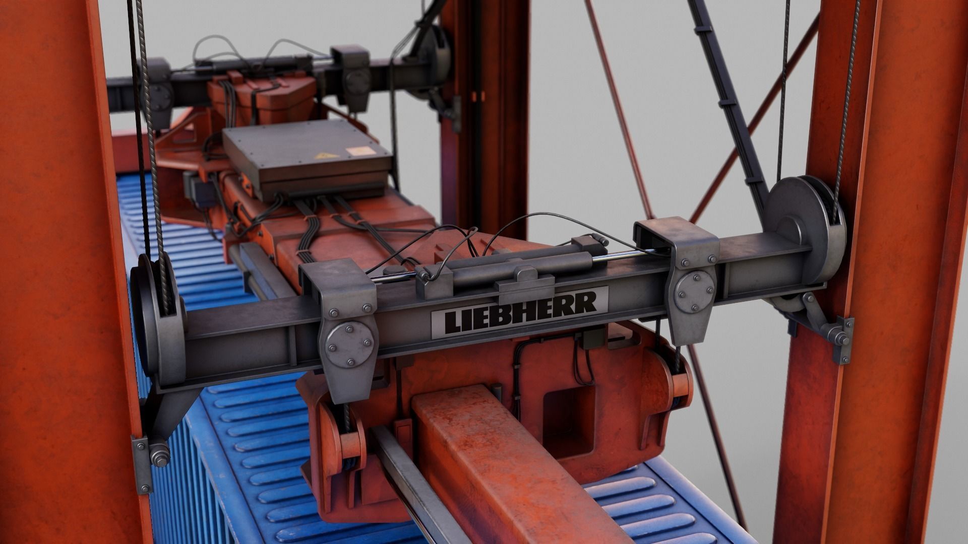 Straddle carrier 3D model_19