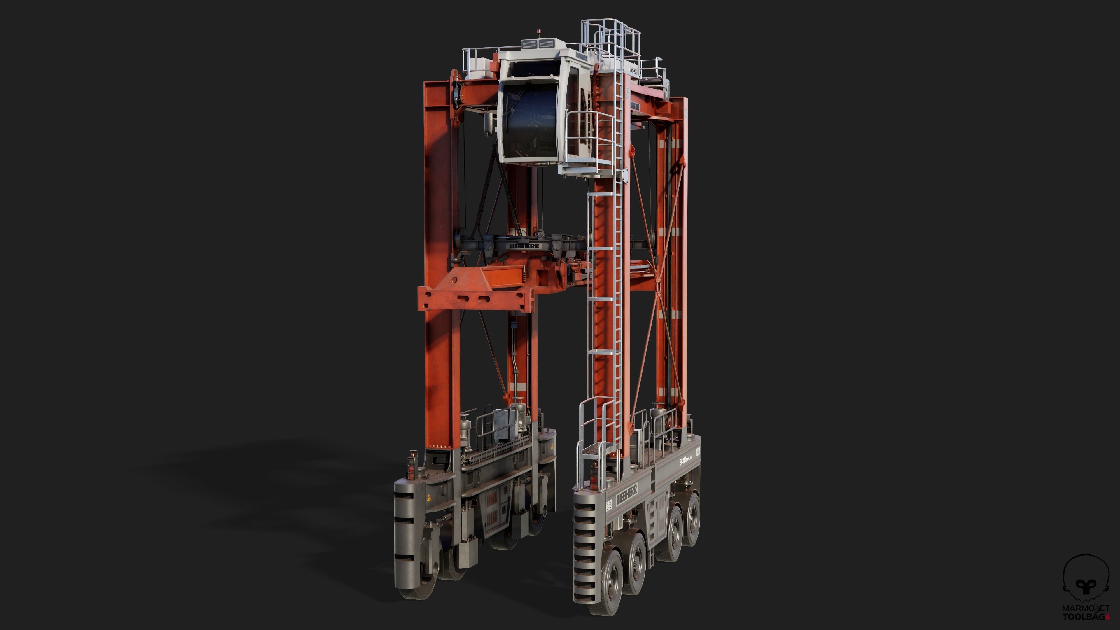 Straddle carrier 3D model_8