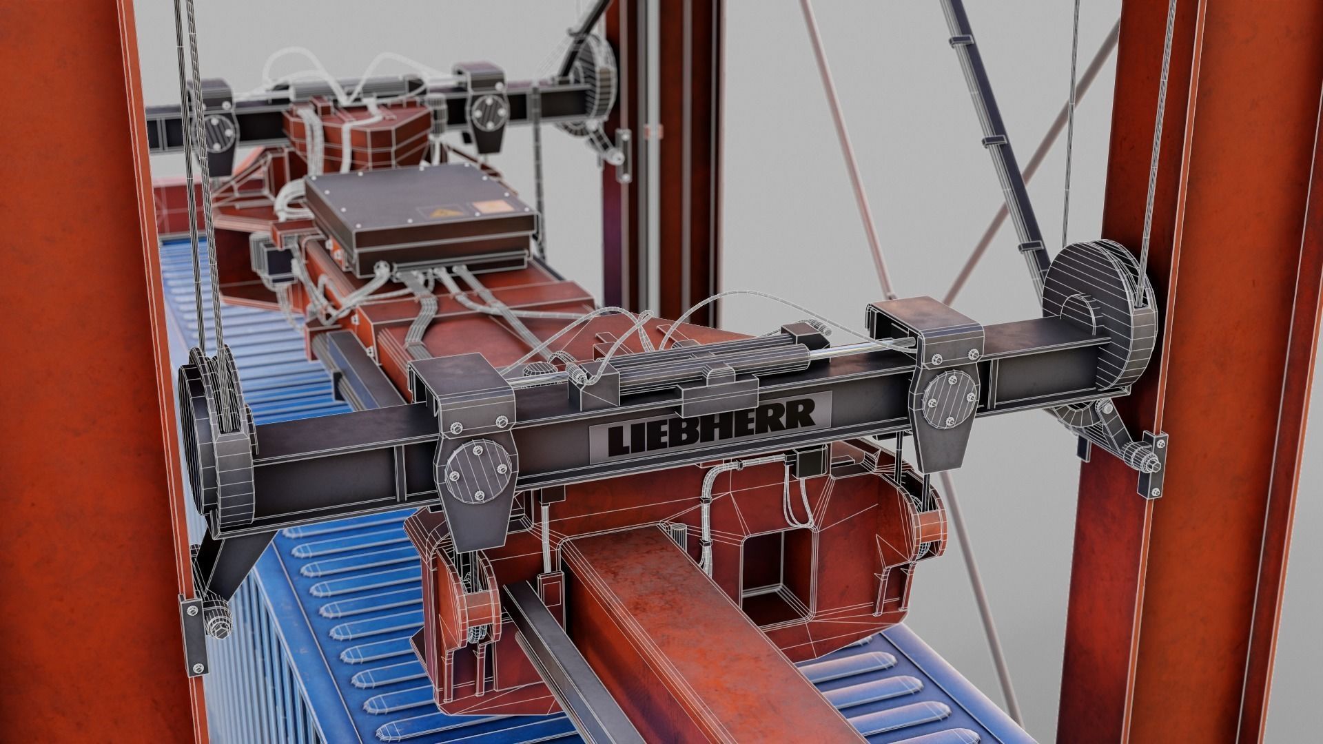 Straddle carrier 3D model_14