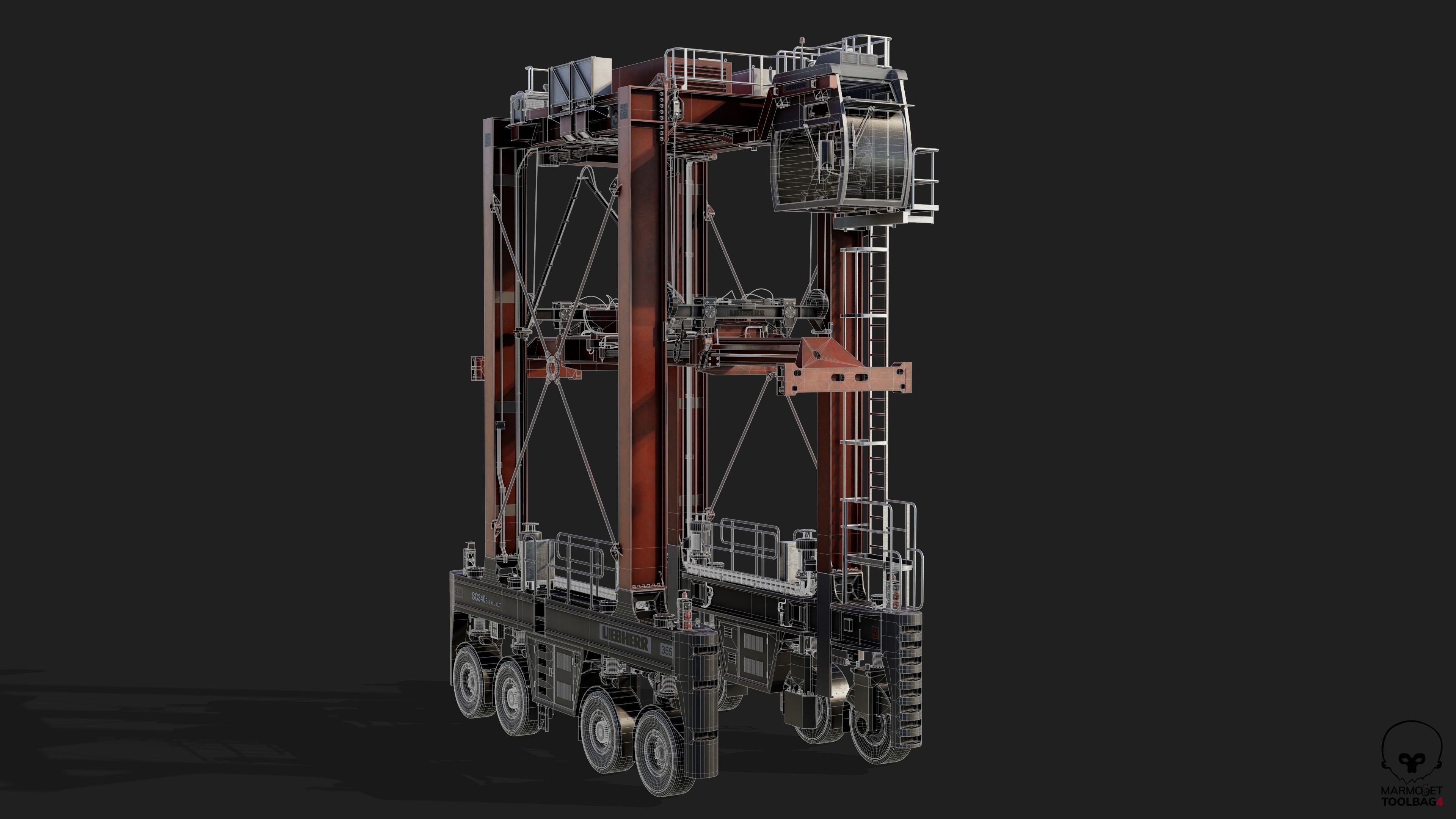 Straddle carrier 3D model_11