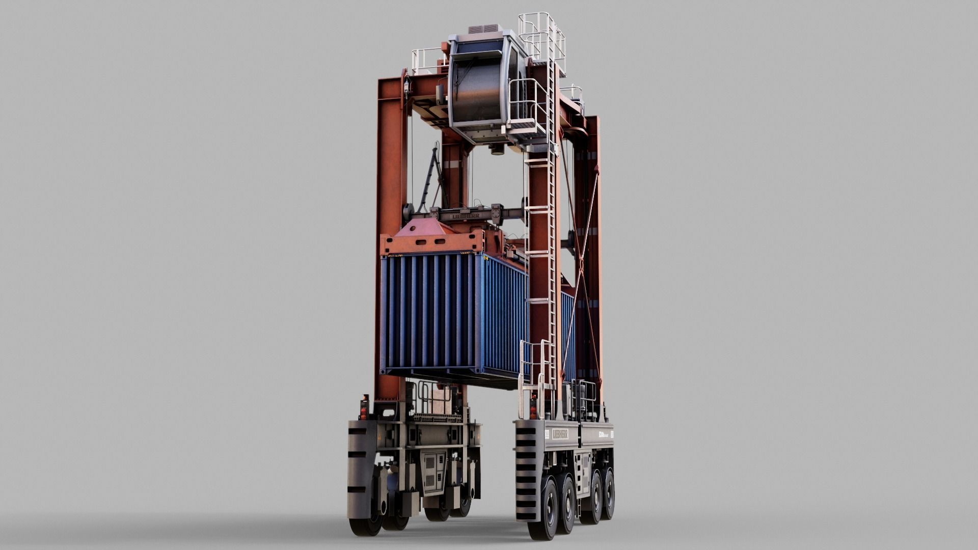 Straddle carrier 3D model_1