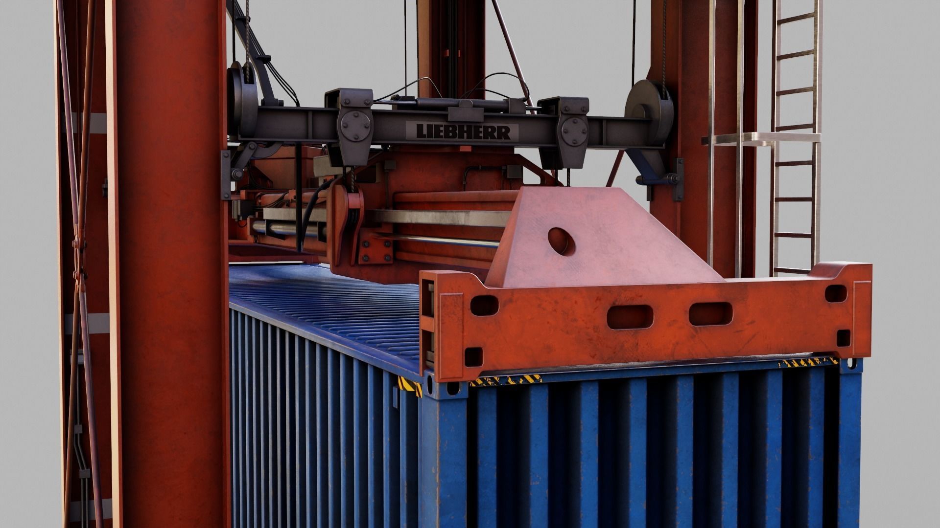 Straddle carrier 3D model_22