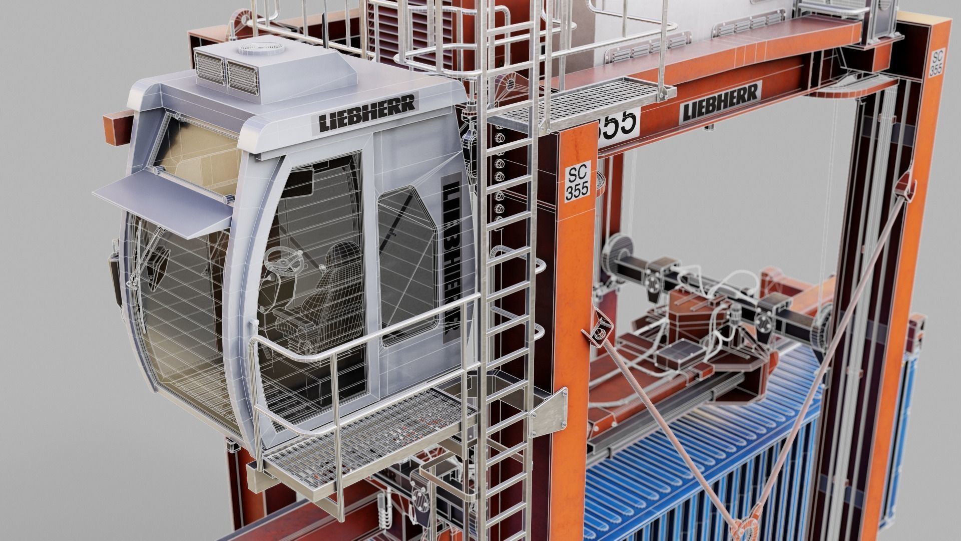 Straddle carrier 3D model_33