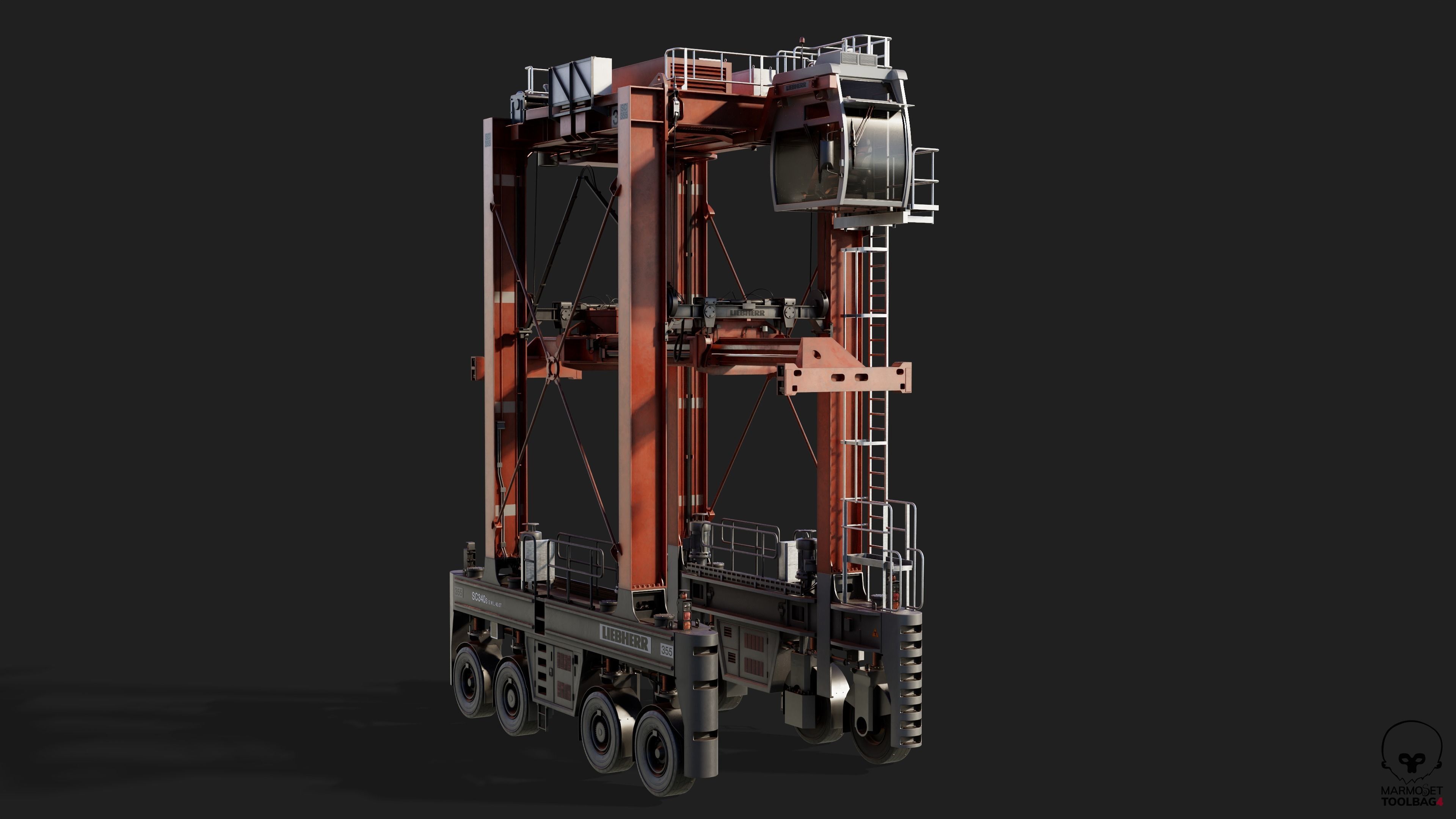 Straddle carrier 3D model_10