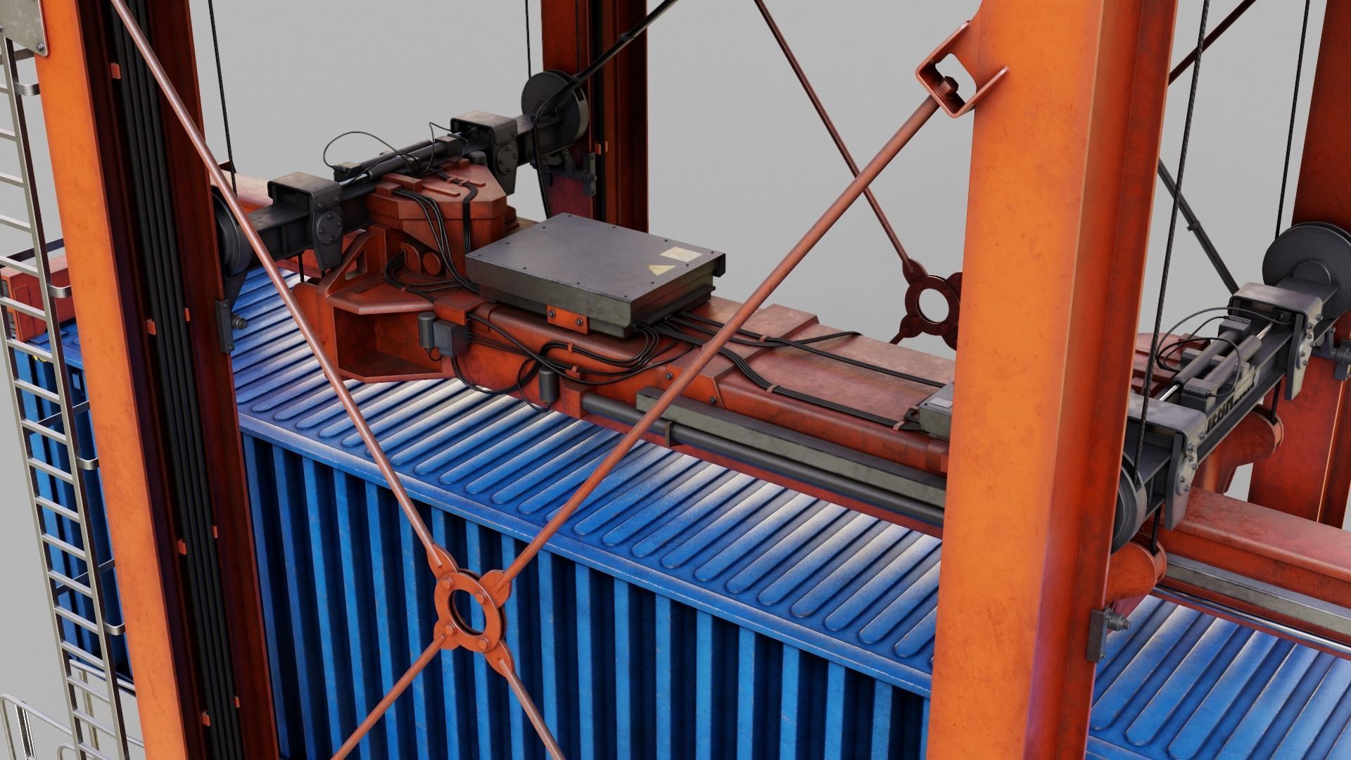 Straddle carrier 3D model_25