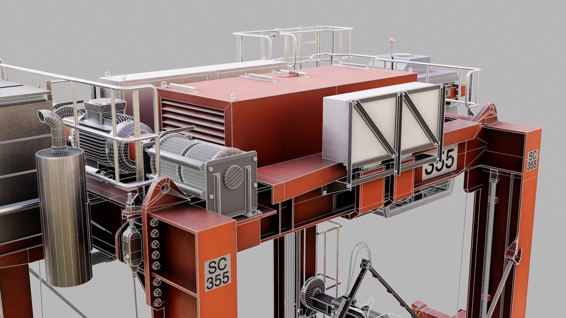 Straddle carrier 3D model_40