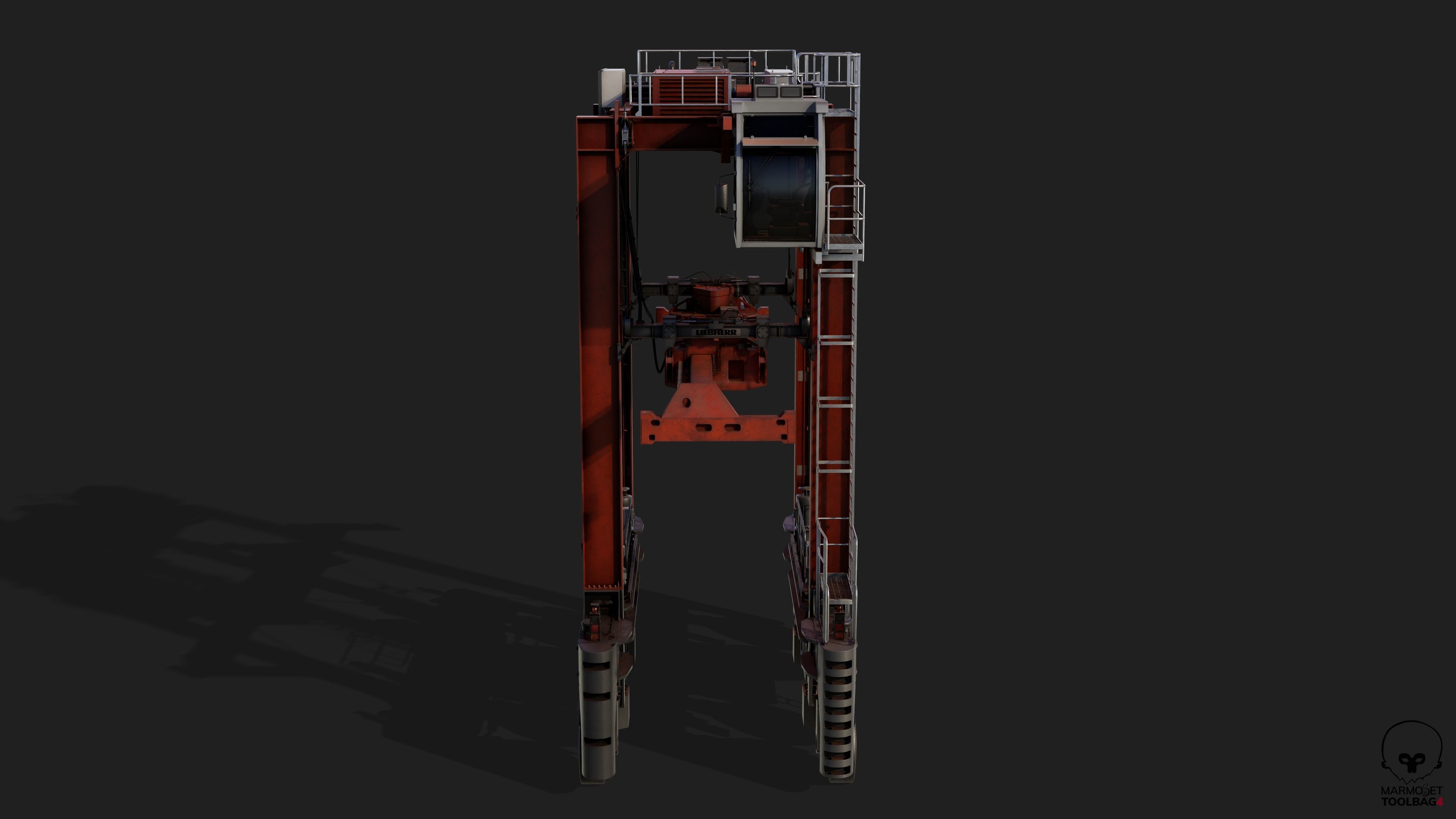 Straddle carrier 3D model_9