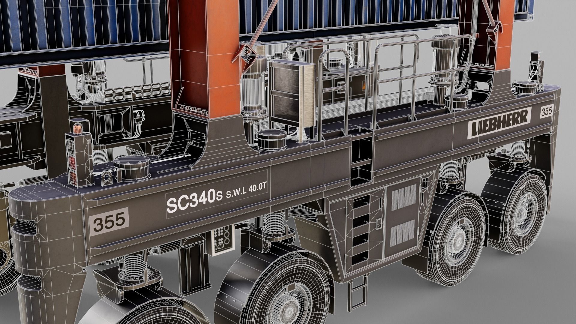 Straddle carrier 3D model_42