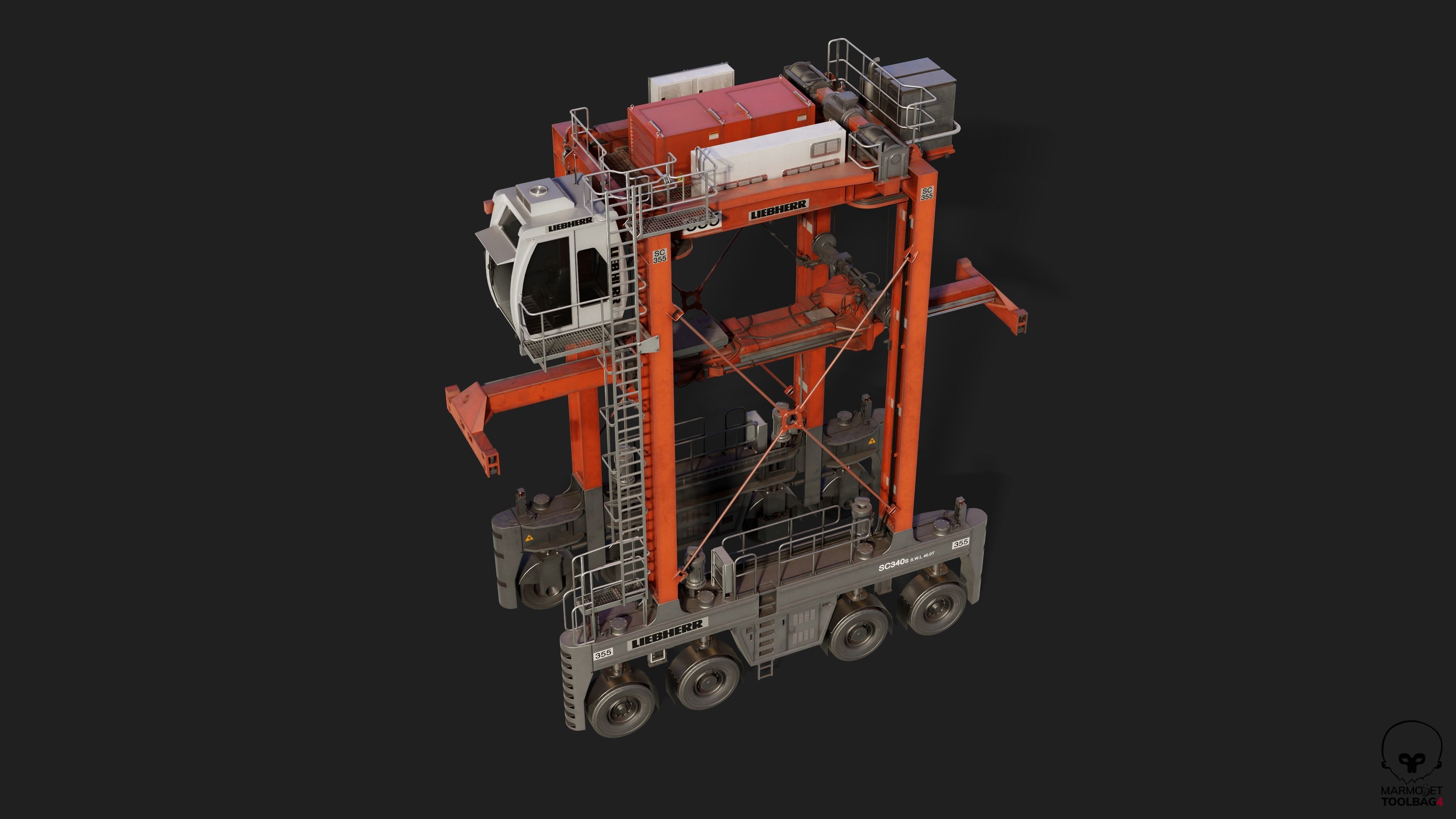 Straddle carrier 3D model_6