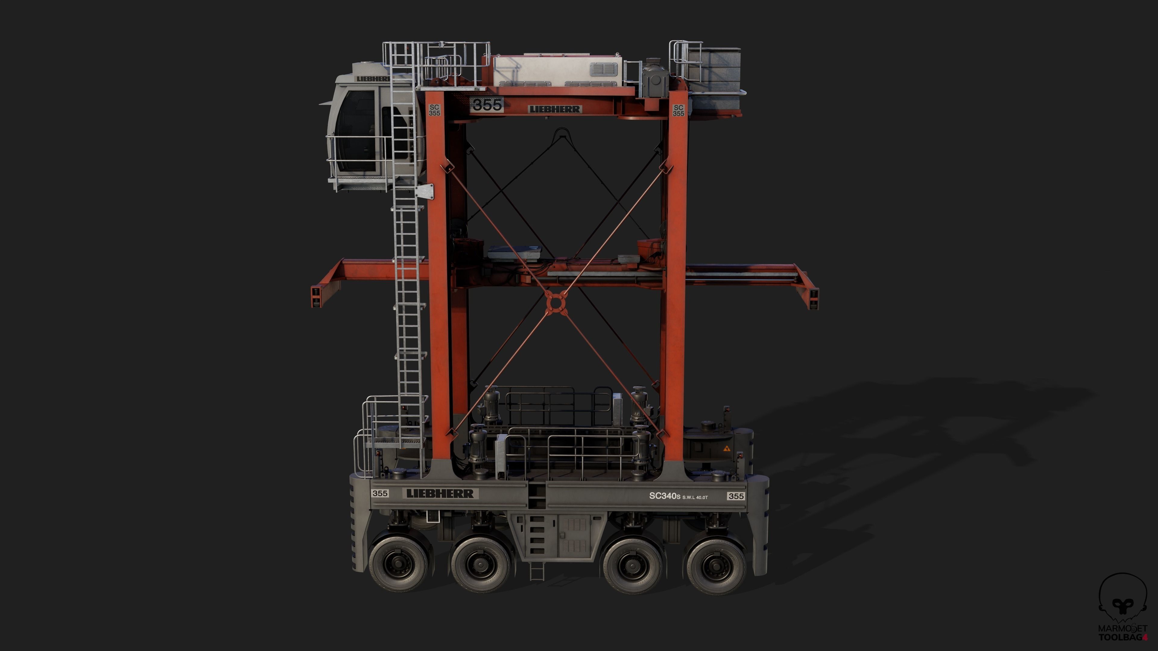 Straddle carrier 3D model_12