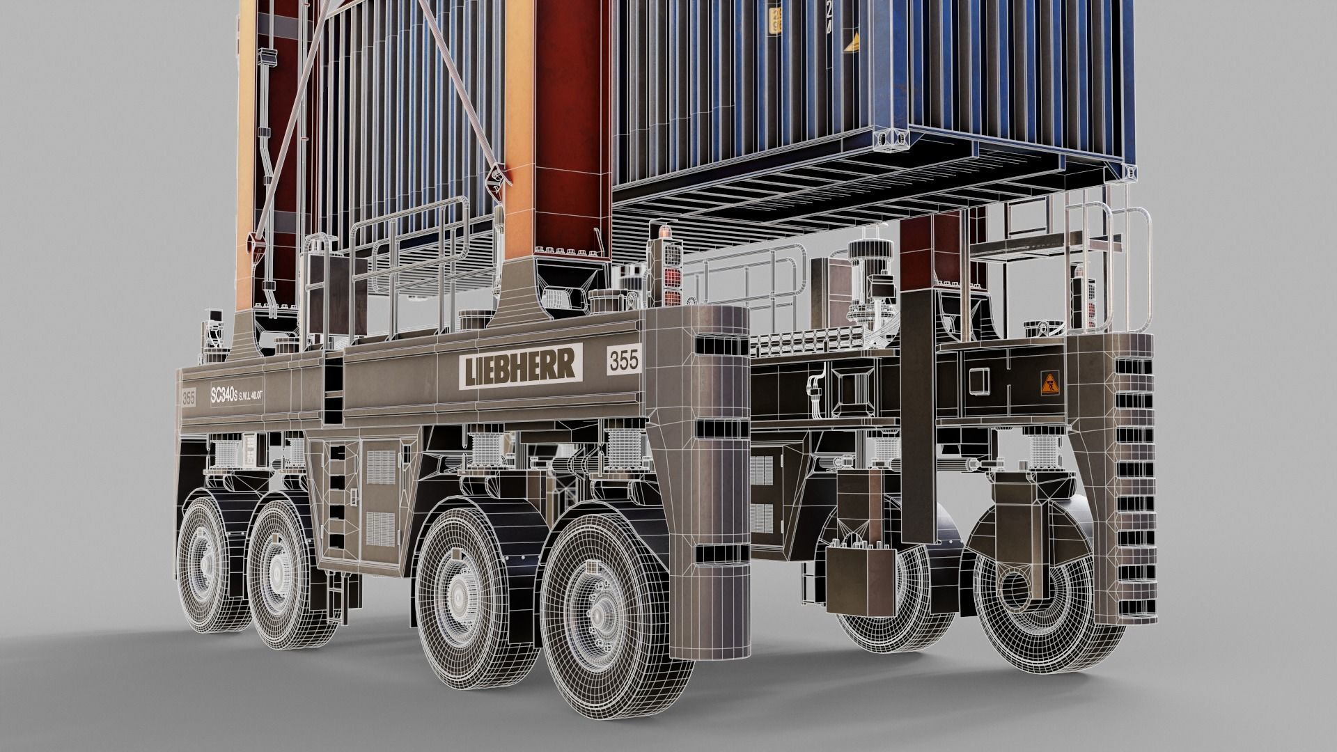 Straddle carrier 3D model_43