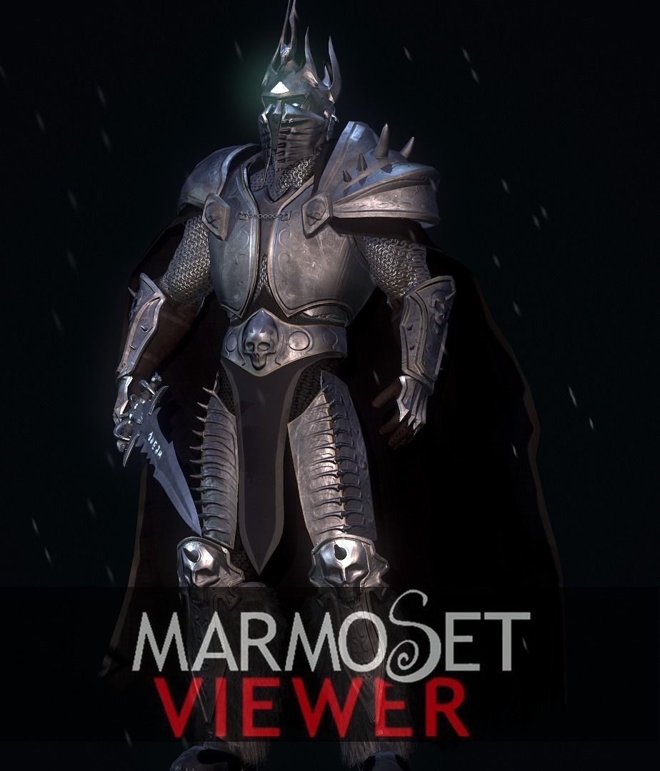 Lich king game ready Low-poly 3D model_2