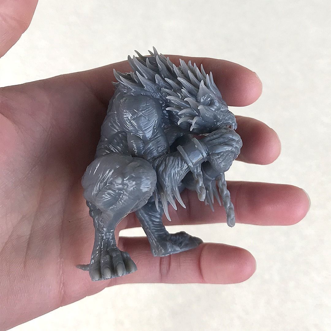 Undead Werewolf presupported 3D print model_3