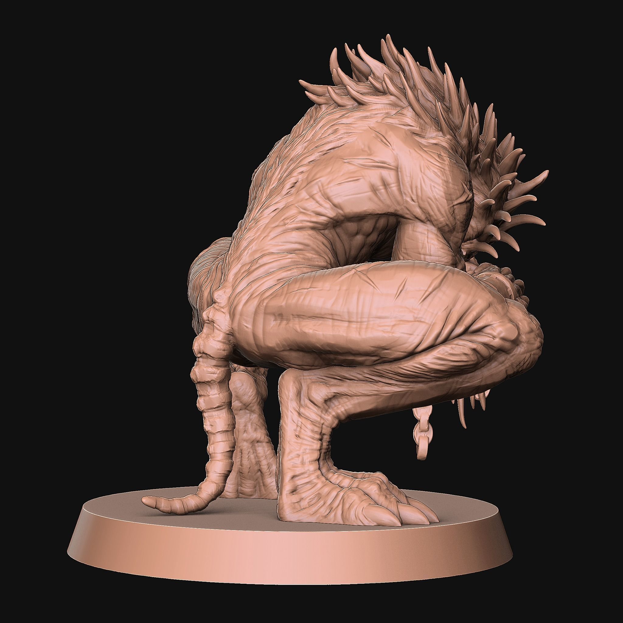 Undead Werewolf presupported 3D print model_6