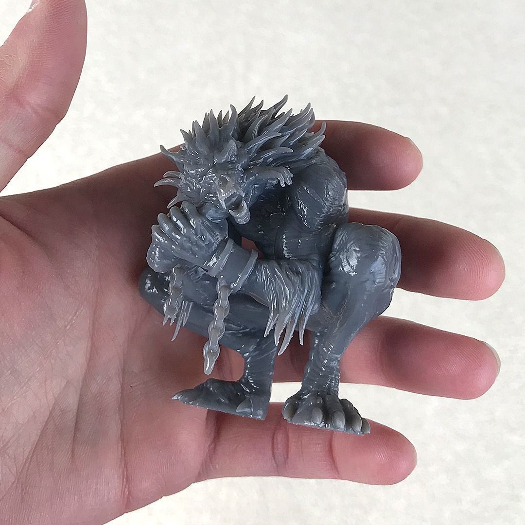 Undead Werewolf presupported 3D print model_1