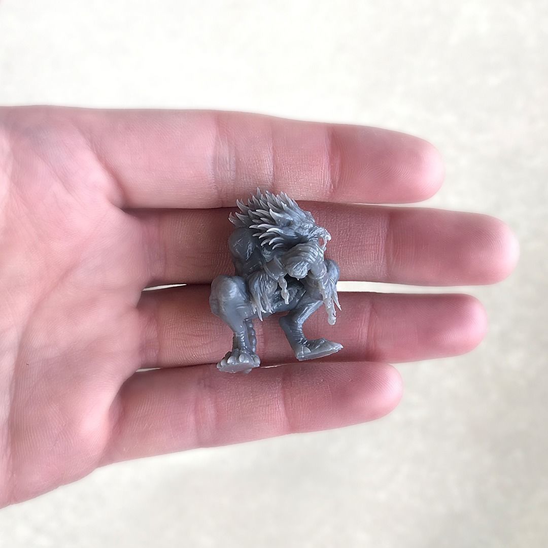 Undead Werewolf presupported 3D print model_2