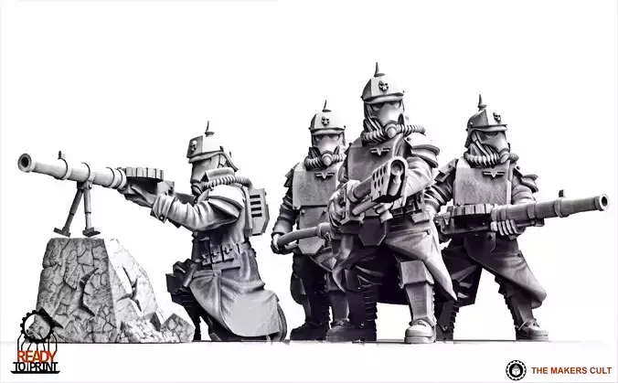 Valour Korps - Shock Infantry Heavy Weapons 3D print model