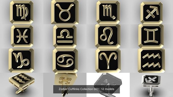 Zodiac Cufflinks Collection 003 
