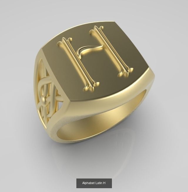 Alphabet Latin Rings Collection _22