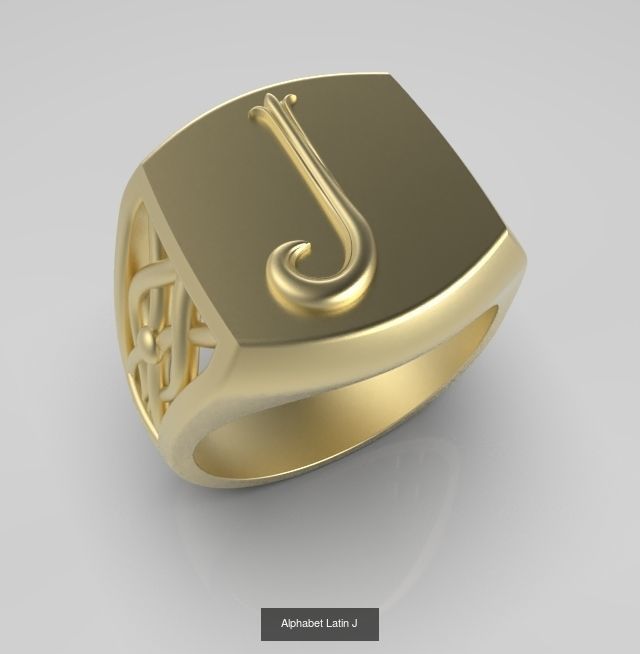 Alphabet Latin Rings Collection _20