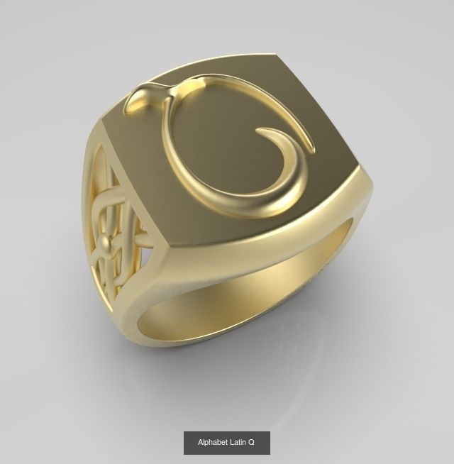 Alphabet Latin Rings Collection _13