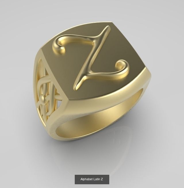 Alphabet Latin Rings Collection _4