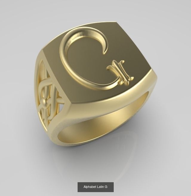 Alphabet Latin Rings Collection _29