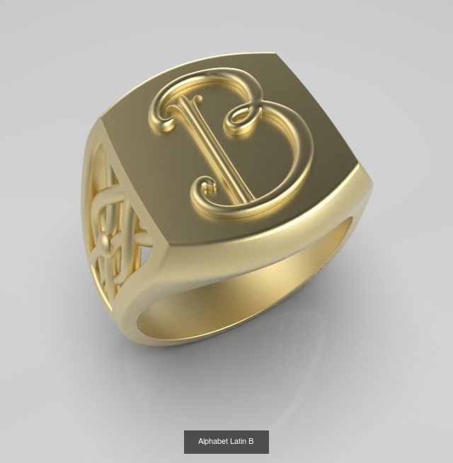 Alphabet Latin Rings Collection _24