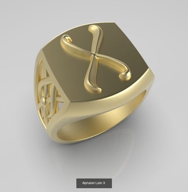 Alphabet Latin Rings Collection _6