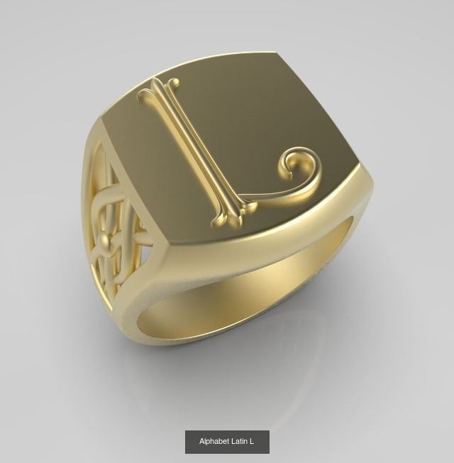 Alphabet Latin Rings Collection _18