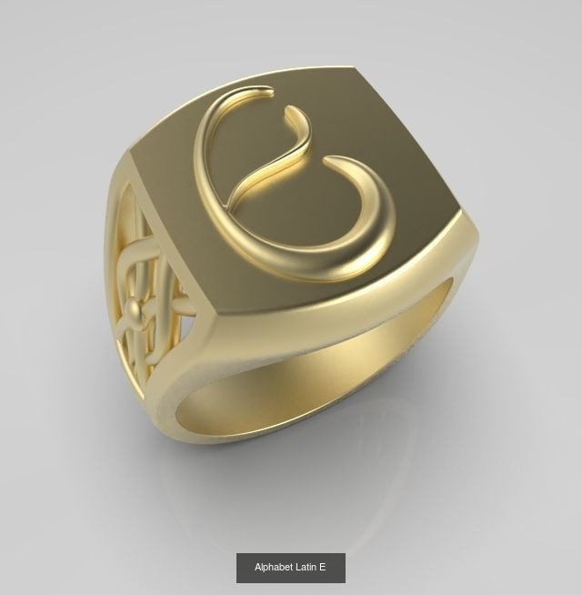 Alphabet Latin Rings Collection _27