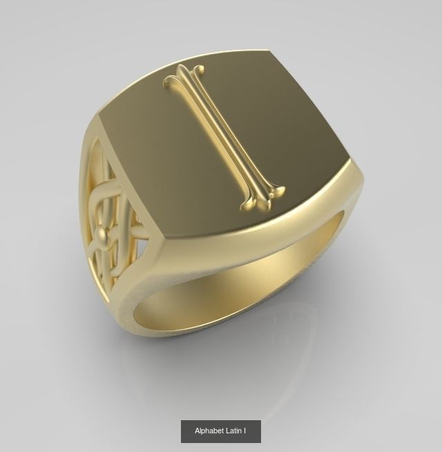 Alphabet Latin Rings Collection _21