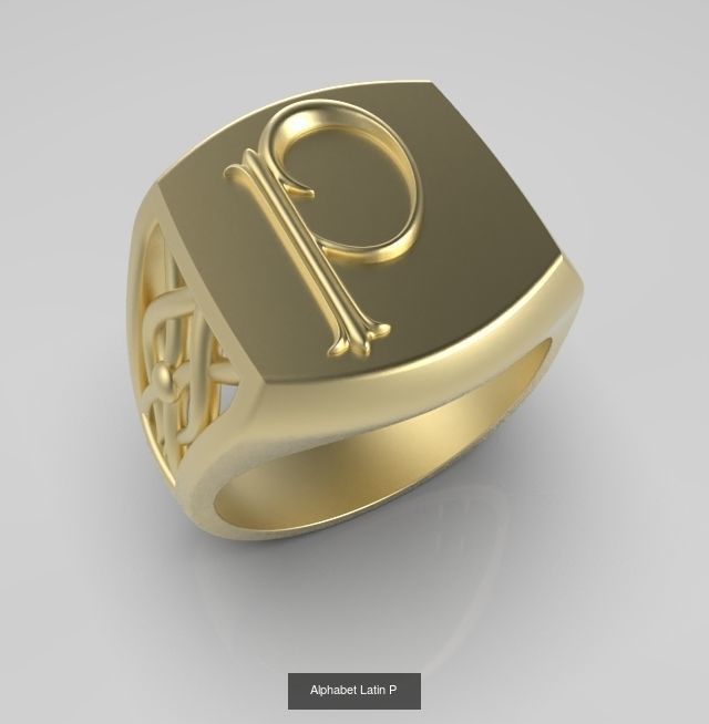 Alphabet Latin Rings Collection _14