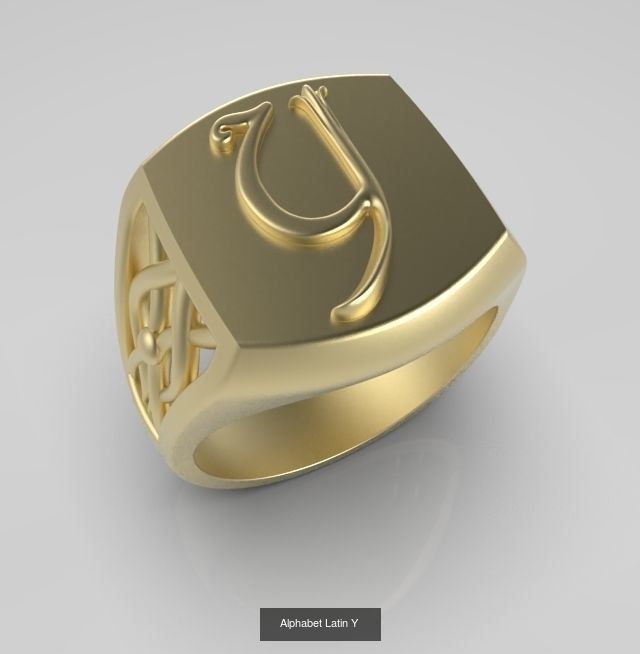Alphabet Latin Rings Collection _5