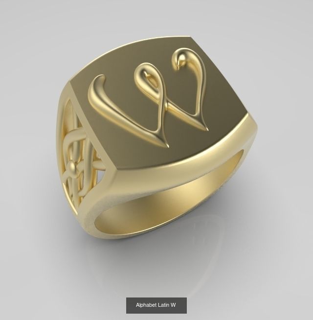 Alphabet Latin Rings Collection _7