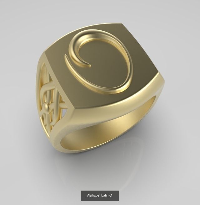 Alphabet Latin Rings Collection _15