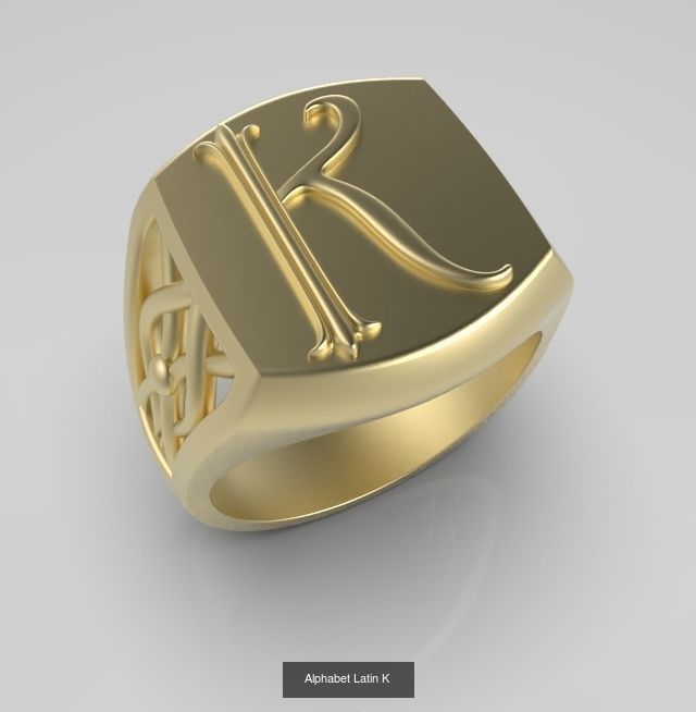 Alphabet Latin Rings Collection _19