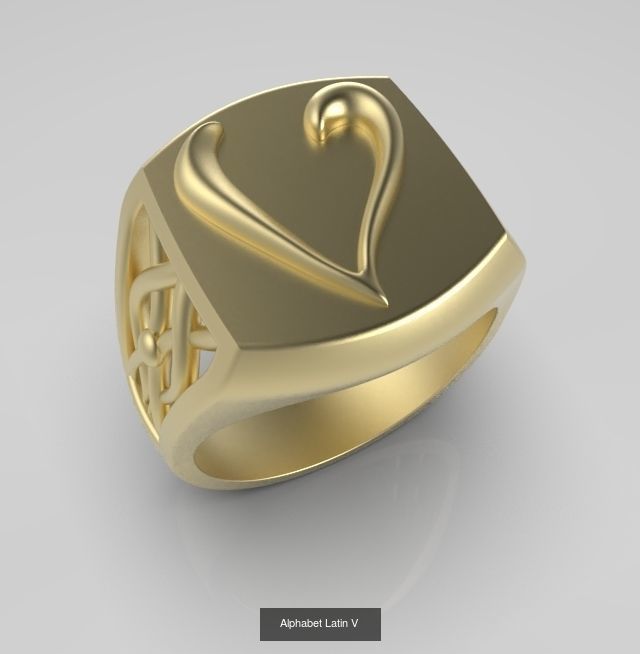 Alphabet Latin Rings Collection _8
