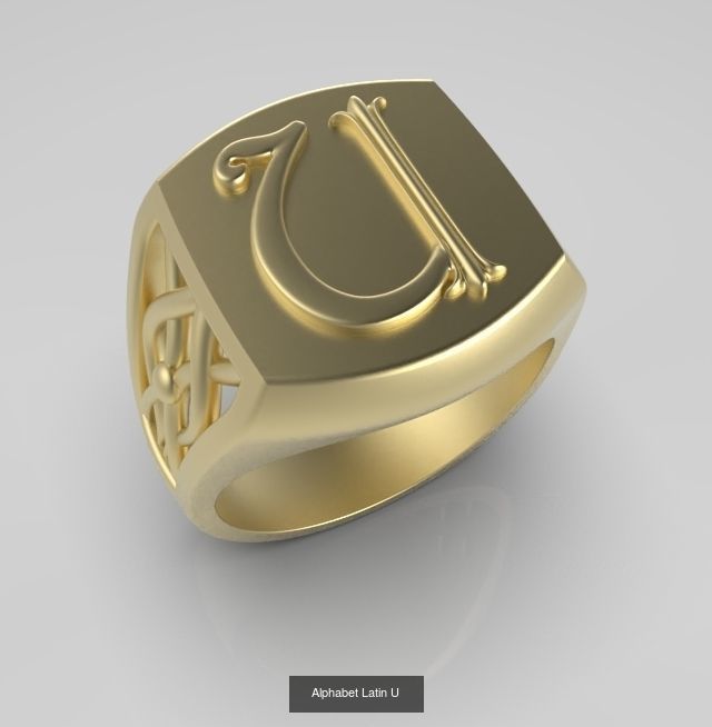 Alphabet Latin Rings Collection _9