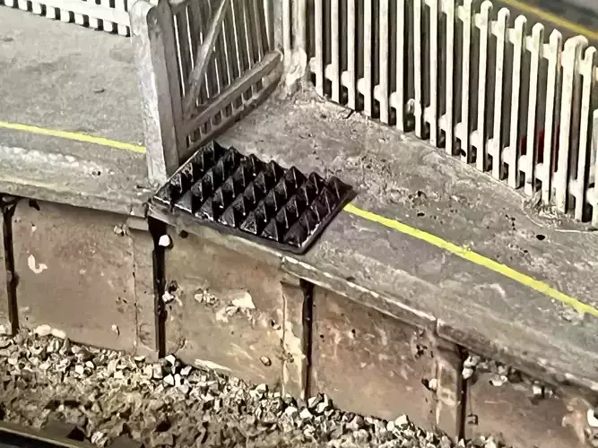 Model Railway Platform Anti-Trespass Panel Rubber 3D print model